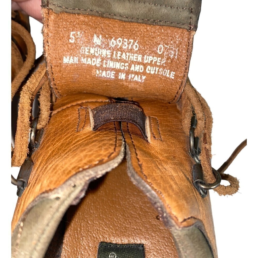 Timberland Brown Womens Size 5.5M Pebbled Leather Chukka Boots Italy - Picture 6 of 6